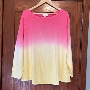 Belle by Kim Gravel Dip Dye sweater 2x A396190